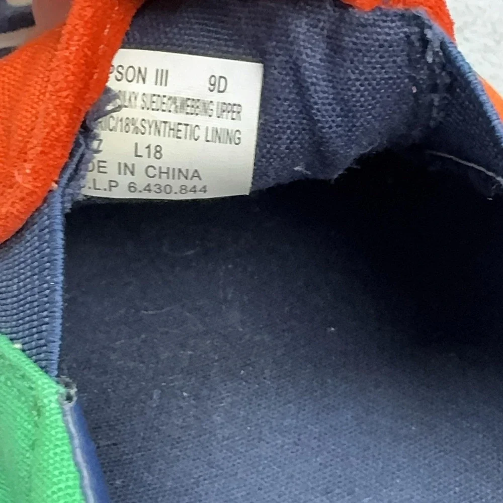 Polo Ralph Lauren Shoes Mens Size 9 Thompson III Multicolor Slip On Canvas